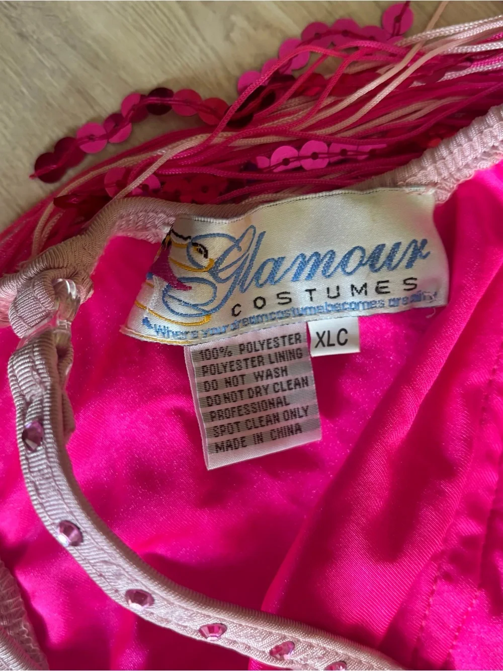 Glamour Pink Fringe Costume CXL